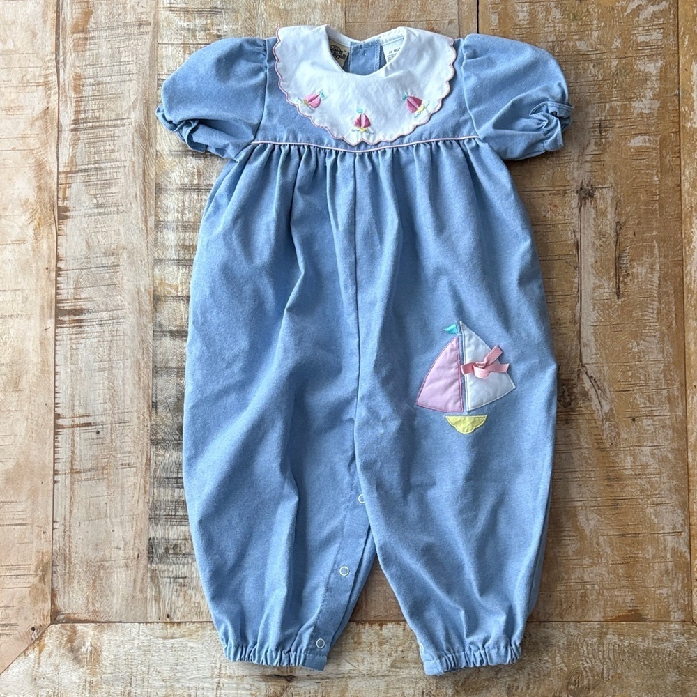 Vintage Denim Republic Girls Romper 24m